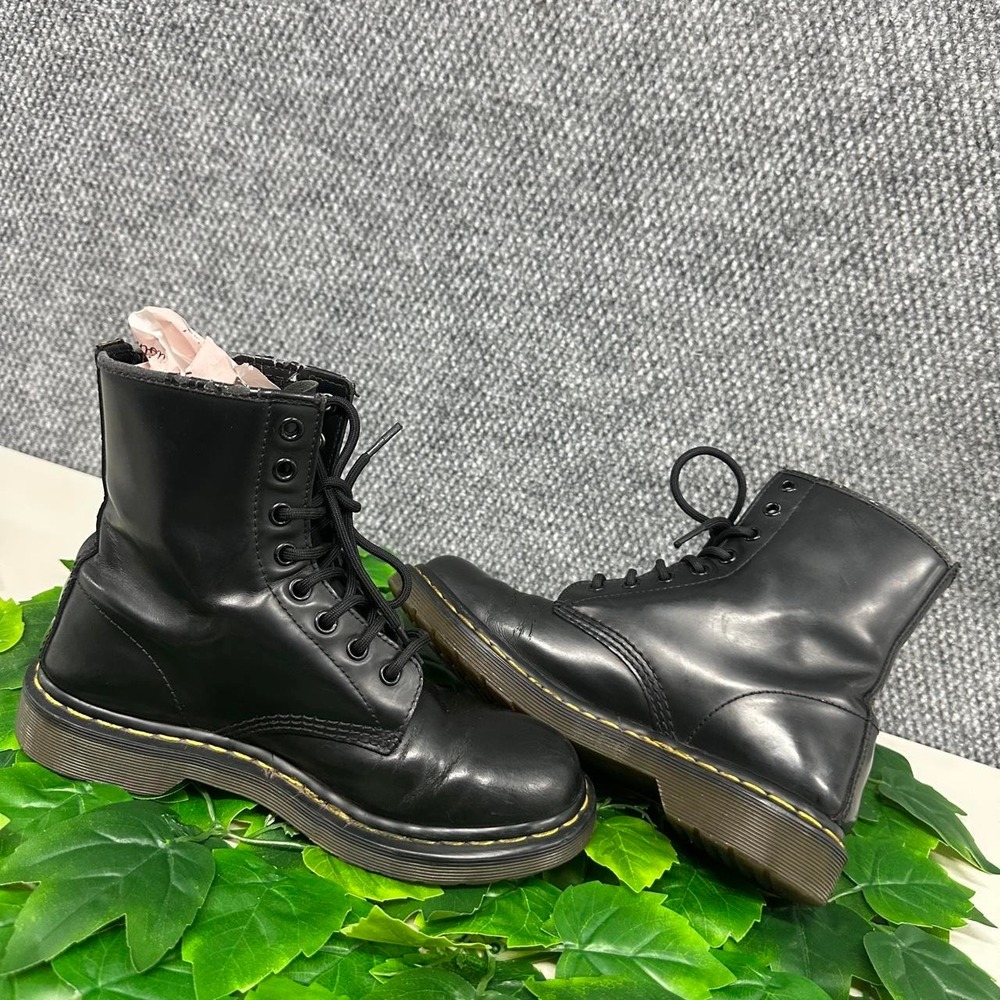 Dr. Martens Black Leather Lace Up Combat Boots